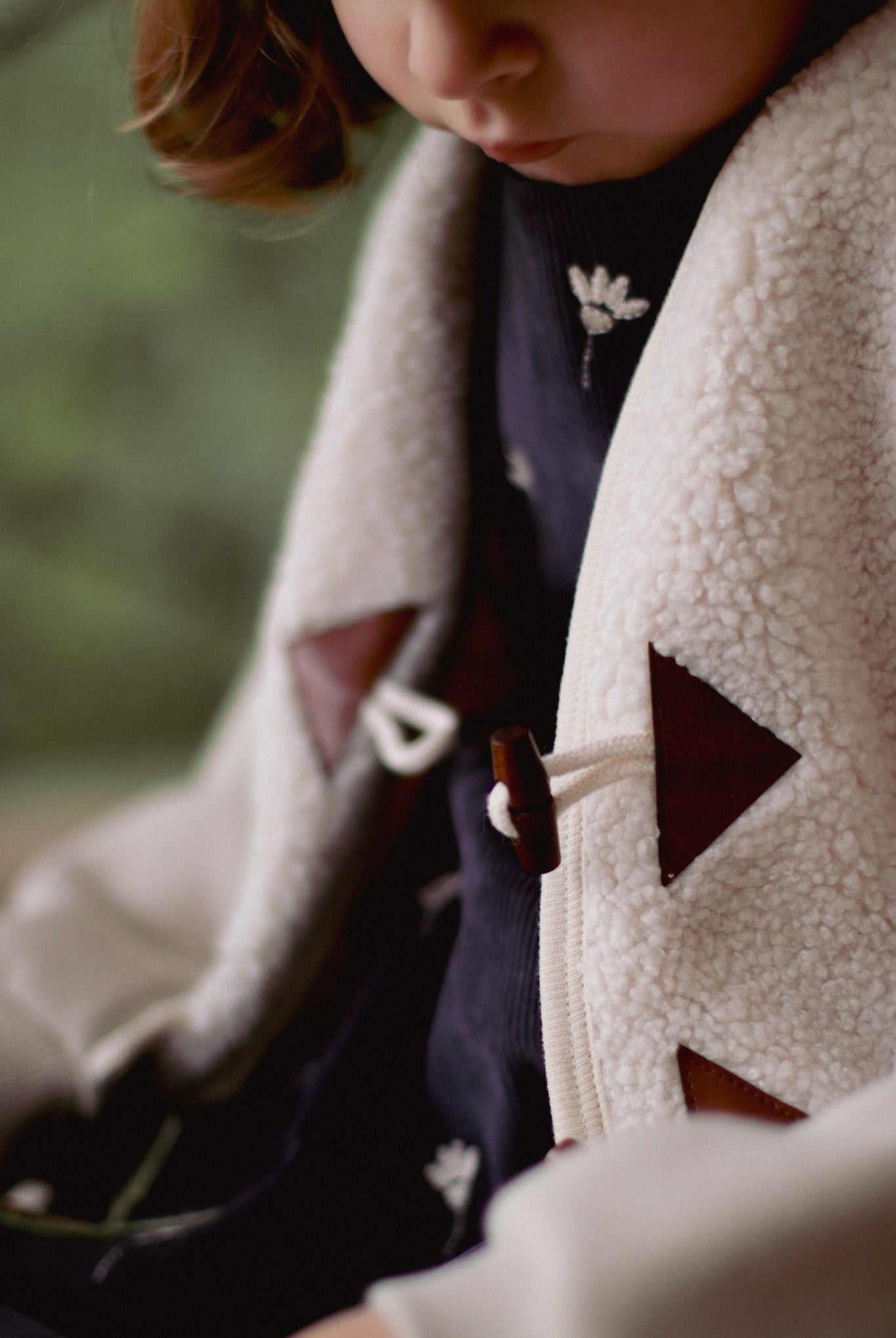 Nestor Baby Sherpa Vest with Toggle Closure – Cream Teddy Sleeveless Jacket, Easy to Layer Over Sweaters and Tops